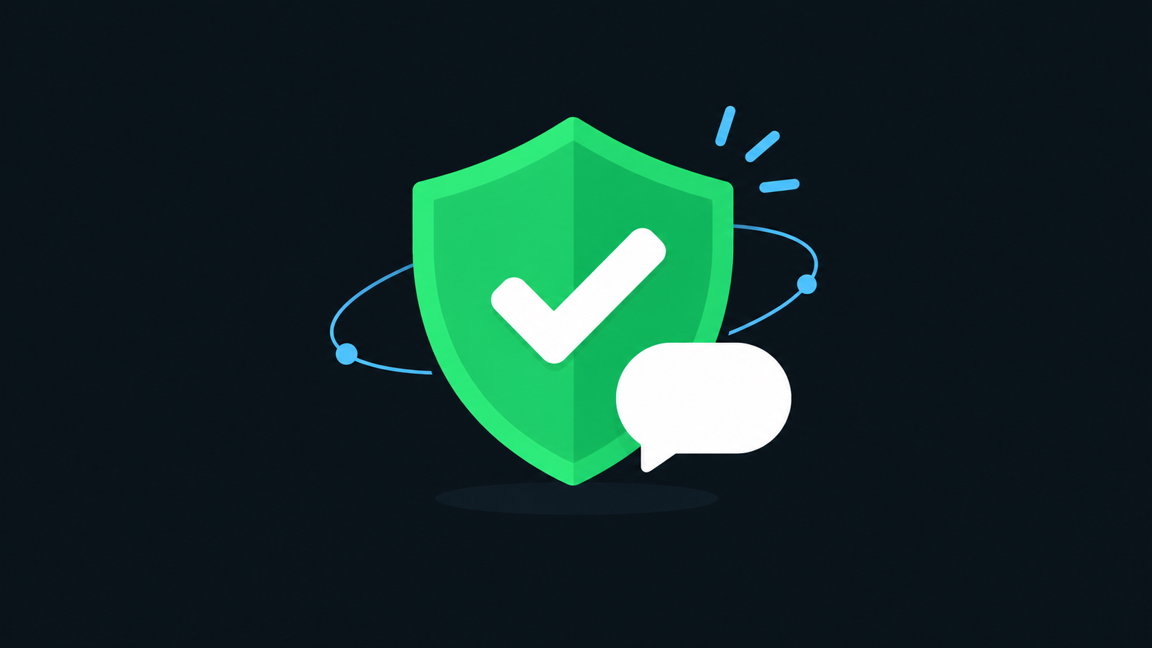 Escudo verde com uma marca de verificação